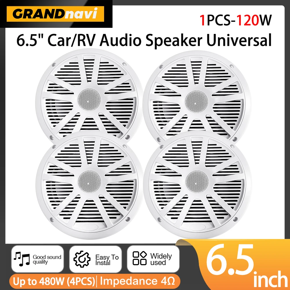

6.5" Car/RV Audio Speaker Universal Speakers Waterproof Resistant Car Stereo Audio Accessories 1PCS 120W 4PCS 480W For Car/RV