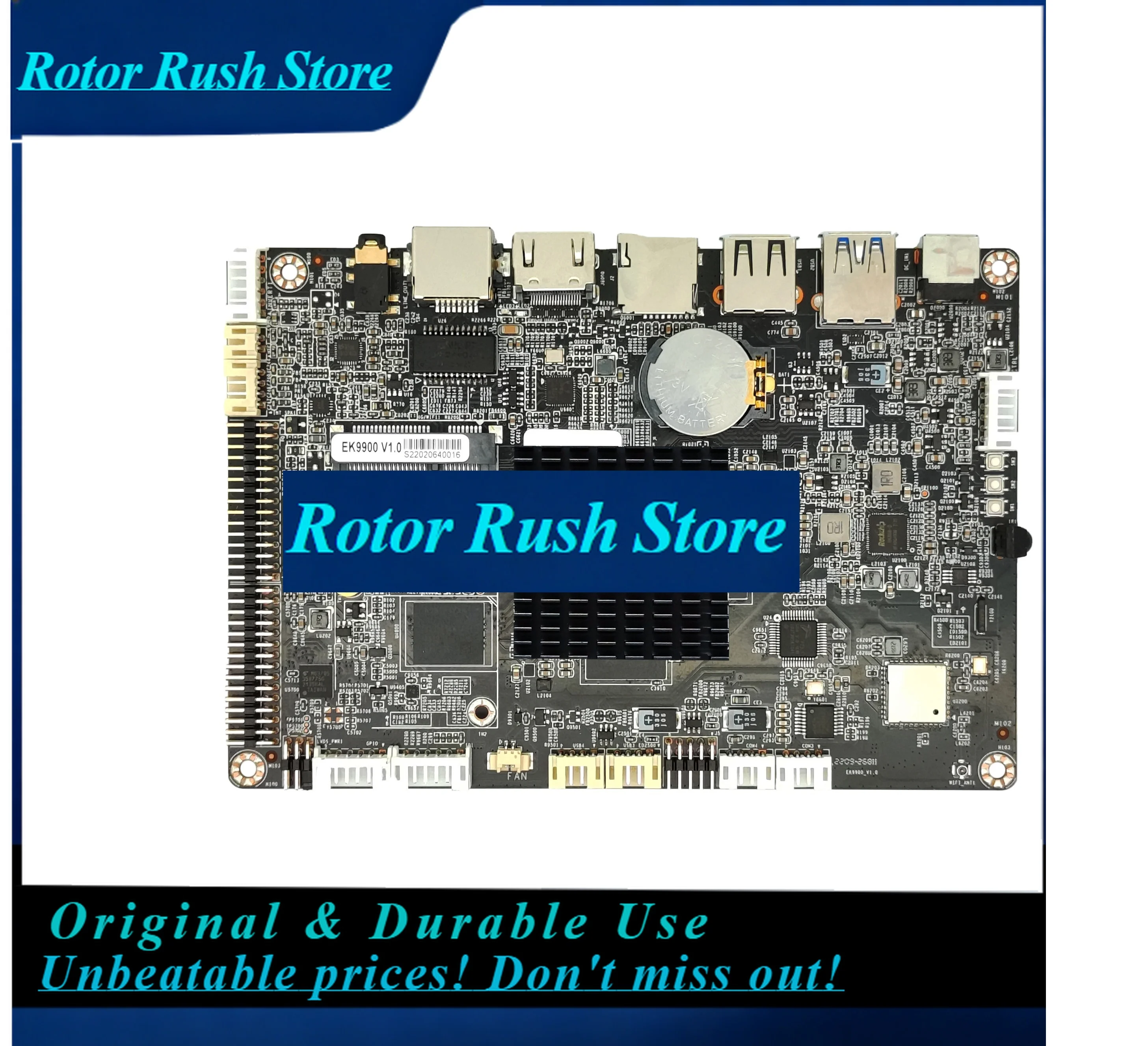 RoRuSELSKY Fanless EK9900 Android Motherboard With 2/16G CPU Rockchip RK3399 HD-MI 2.0 4K Display 2COM RS232 Arm Motherboard