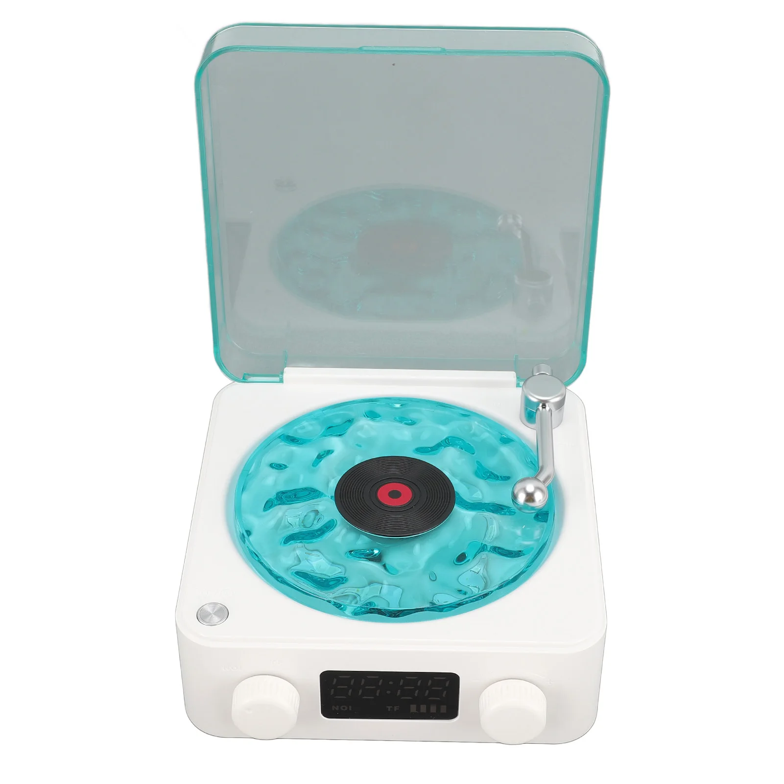 مشغل تسجيل موجات، ضوء ليلي إبداعي، 4 أوضاع تشغيل موسيقى، موجات متعددة الوظائف، عرض وقت مكبر الصوت للنوم #4