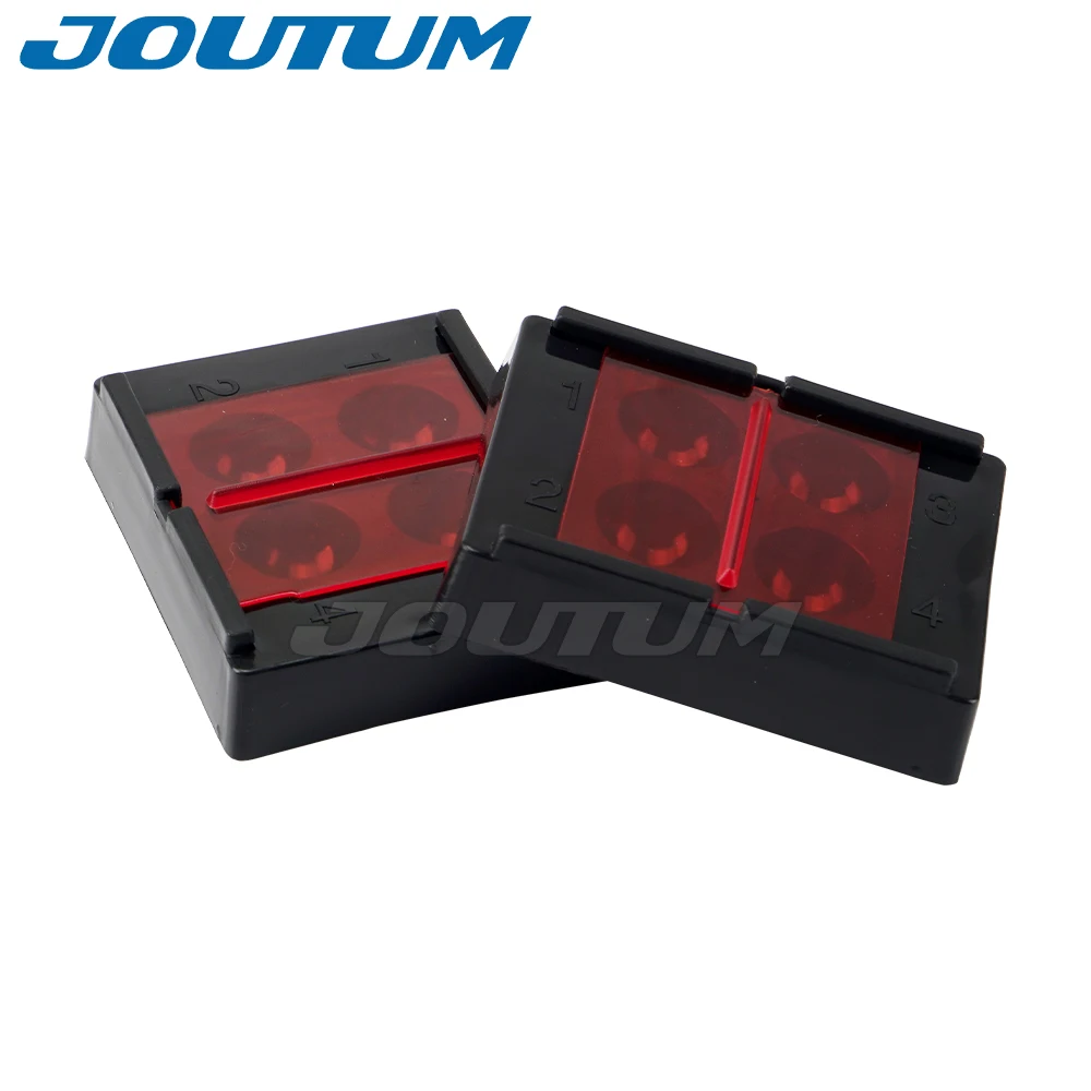 4 Holes Dental Mix Composite Shading Light Box with Cover Veneer Tooth Box Denture Teeth Patch Shading Light Storage Case