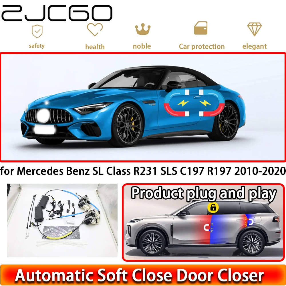 for Mercedes Benz SL Class R231 SLS C197 R197 2010-2020 Soft Close Door Kit Power Closing Latch System Auto Pull Door Easy Close