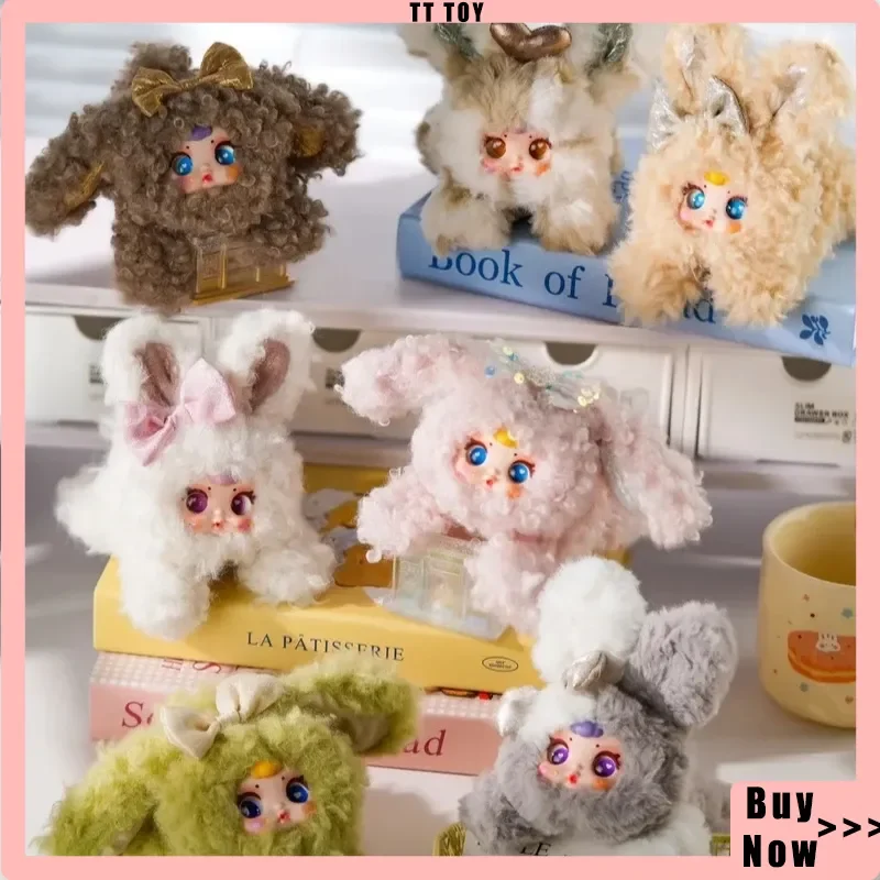 

Оригинальный новый мм молочный карамельный кролик, детская серия, плюшевая глухая коробка, милая виниловая кукла-кролик, плюшевый брелок, подвеска, праздничный подарок