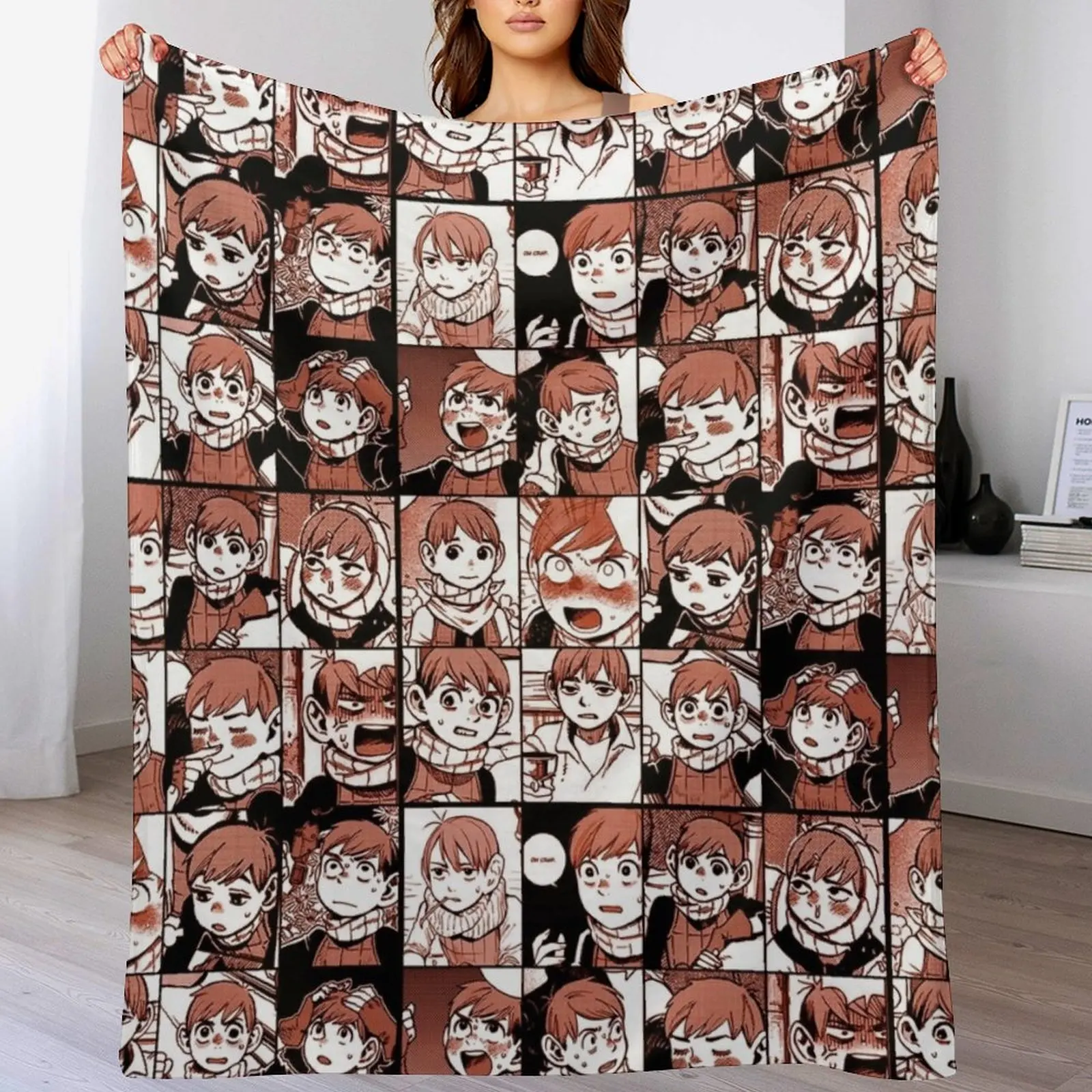 

Chilchuck - Dungeon meshi Manga Panel collage Throw Blanket Stuffeds Moving Luxury St Fashion Sofas Blankets