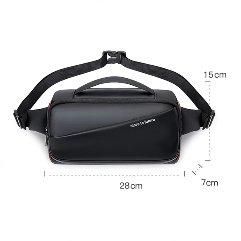 Men Oxford Chest Bags Casual Fashion Crossbody Shoulder Bag Men Diagonal Small Backpack Multiple Pockets Phone Waist Pack