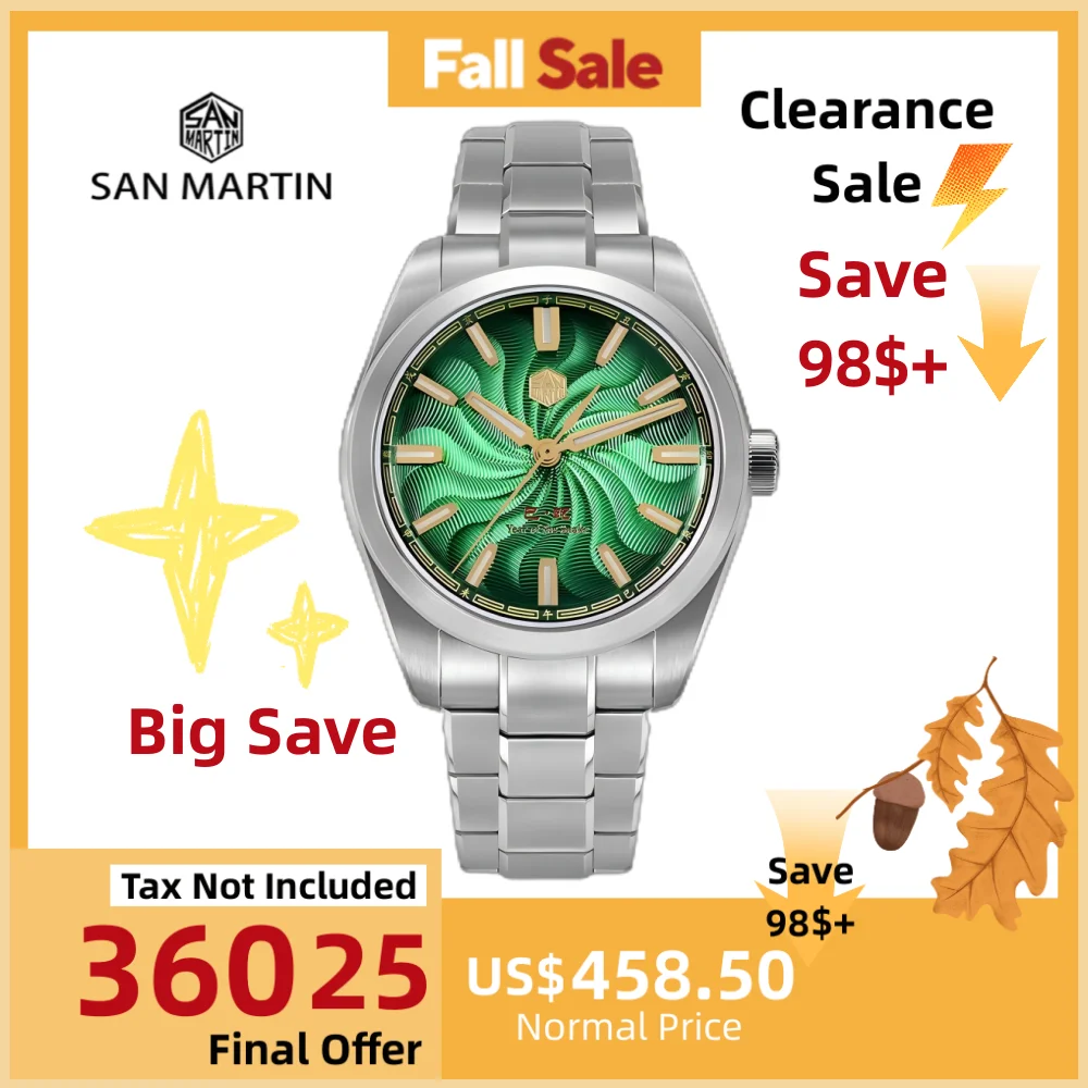 

San Martin 39 мм Year Of The Snake Edition с гильошевым циферблатом 90S5, механические часы с прозрачным корпусом и сапфировым стеклом BGW-X1 SN0144GX-6