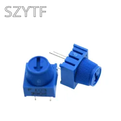 3386P-1-103 10K 1k 2k 5k 10k 20k...  0.5W, 1/2W PC Pins Through Hole Trimmer Potentiometer Cermet 1 Turn Top Adjustment 5PCS/LOT