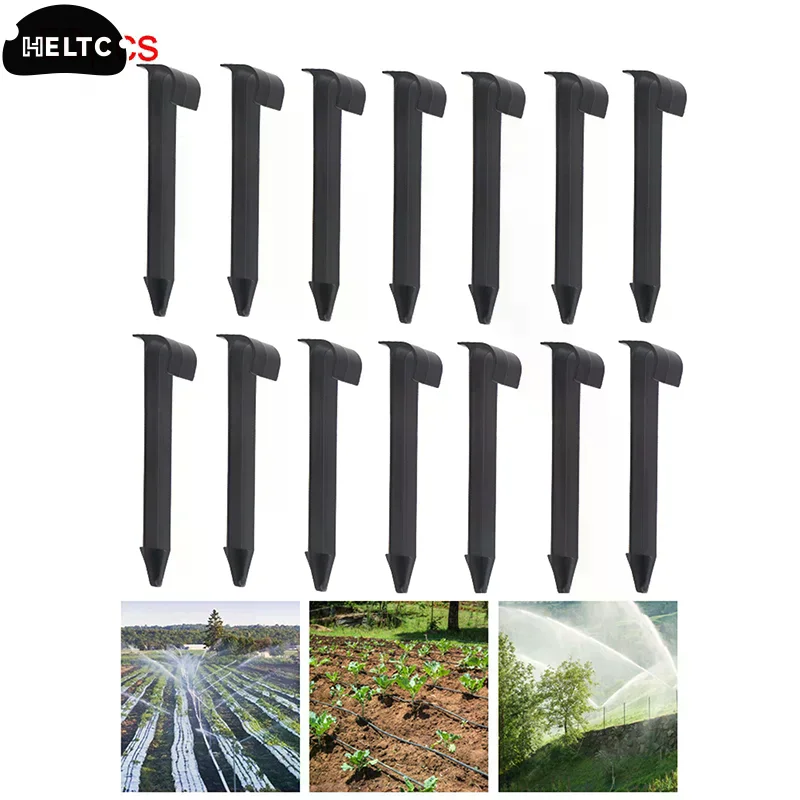 50Pcs DN16 C-Type Ground Stakes Garden Lawn Mower Peg For PE Pipe Drip Irrigation Hose Tube Holder Ground Stakes