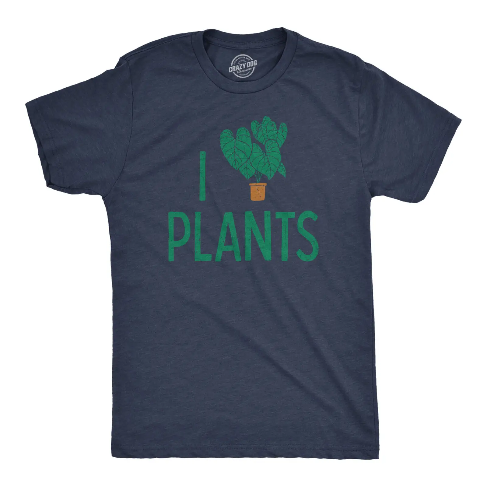 Mens I Heart Plants T Shirt Funny Cute Botany Horticulture Tee For Guys