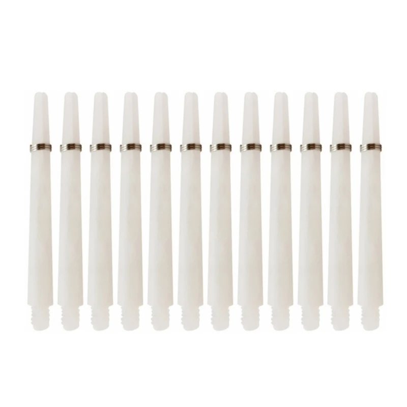 12Pcs Plastic Darts Shafts Clear Darts Stem with Stainsless Steel Rings