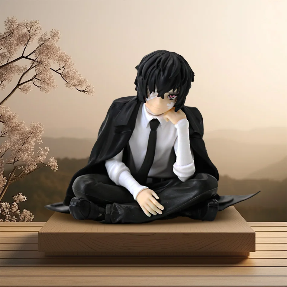 Anime Bungo Zwerfhonden Nakahara Chuya Figuur Dazai Osamu Actiefiguren Noedels Druk Model PVC Collectible Speelgoed Verjaardagscadeautjes
