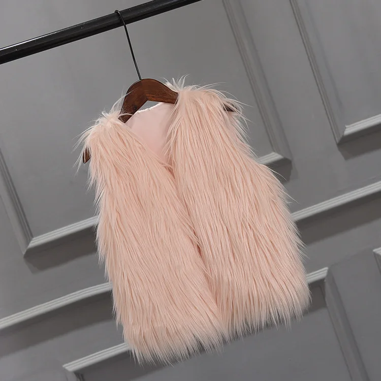 2024 New style children's autumn and winter new style imitation fur vest coat imitation fox hair children's fur coat girls' clot