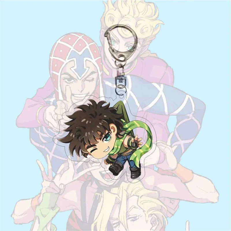 Anime JoJos Bizarre Adventure Keychain Figure Cosplay Pendant Metal Key Chain Car Keyring Bag Jewelry Gift For Fans Accessories