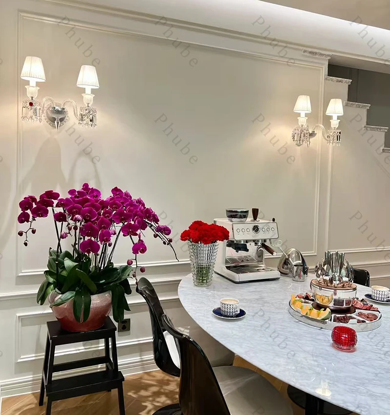 Luxury Hotel Lobby Large Big Crystal Wall Lamp for Club Hall Villa Living Room Office Wall Sconce Indoor Wall Light Fixtures