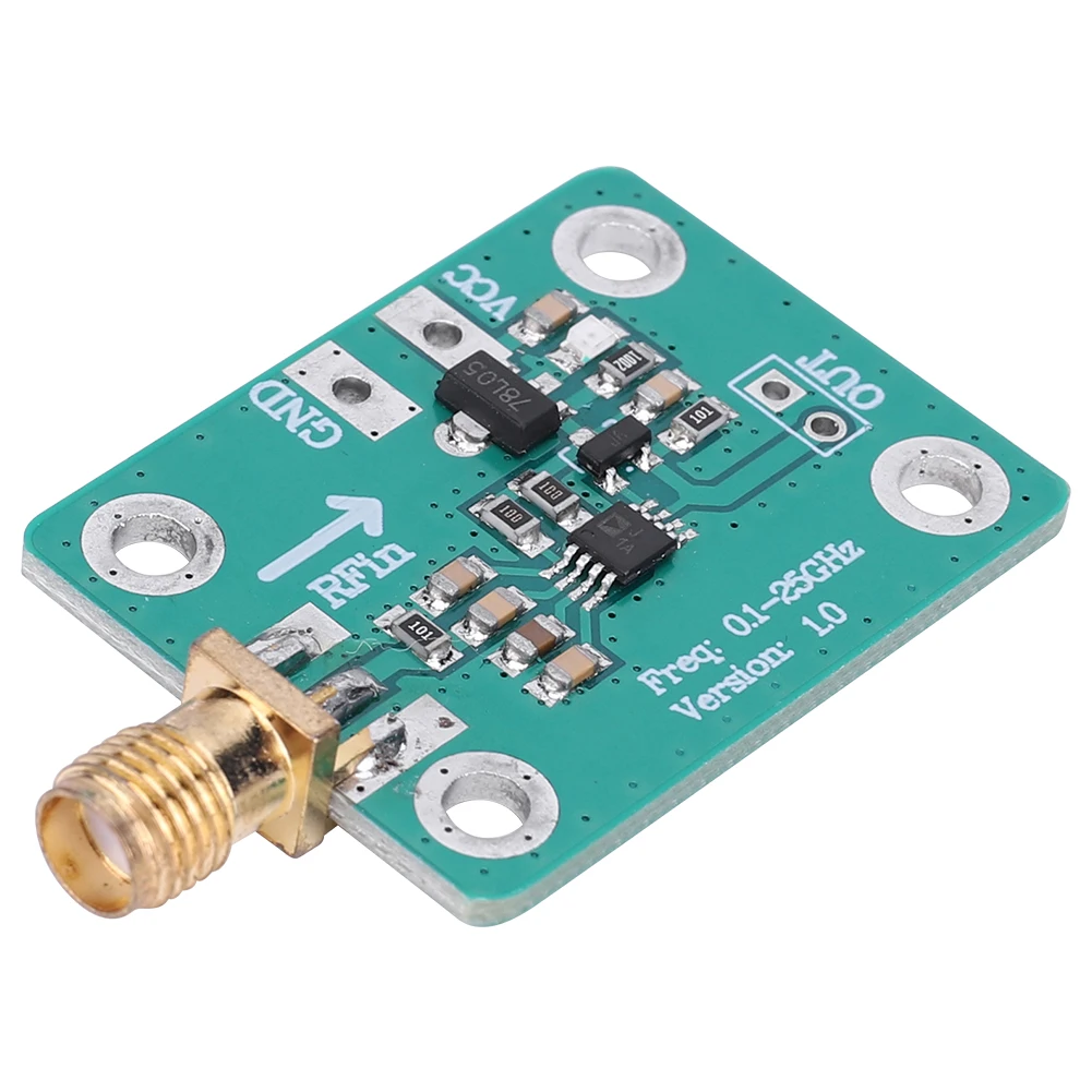 AD8313 Radio Frequency Detection Module -72dBm -2dBm 0.1-2.5GHz RF Power Detector 7-15V RF Power Analyzer Board