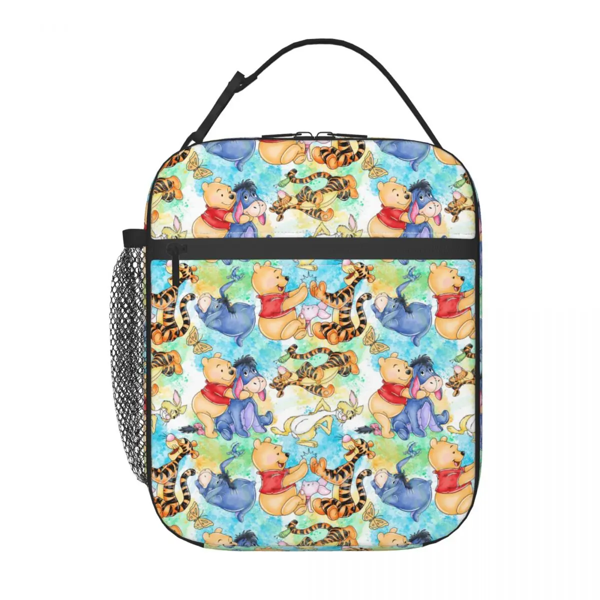 

Custom Winnie The Pooh Cartoons Lunch Bag Cooler Thermal Insulated Lunch Box for Women Kids School Food Portable Tote Bags