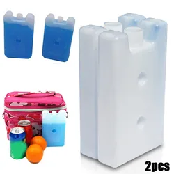 2 pezzi di plastica Gel congelatore blocchi di ghiaccio per Picnic viaggio pranzo riutilizzabile Cool Cooler Pack Bag scatola di iniezione d'acqua conservazione di alimenti freschi