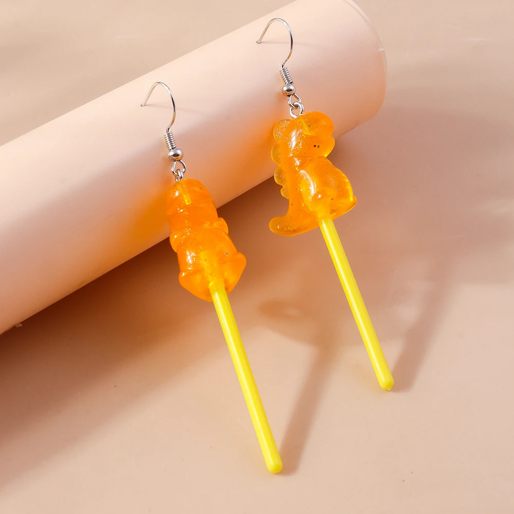 Aihua 30 Farben süße süße Lutscher-Ohrringe aus Kunstharz für Frauen, lustige Simulation, Lebensmittel, Süßigkeiten, Lutscher-Ohrringe, Schmuck, Geschenke – Detail 19