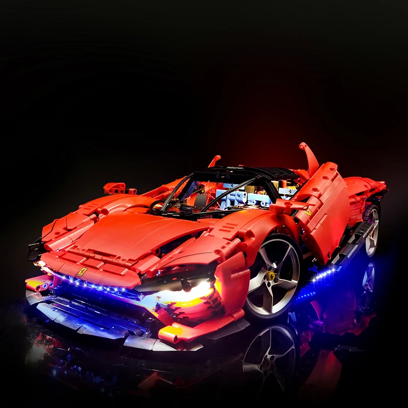 Refitted Engine LED Light Set Remote Control Motor Accessories Compatible LEGO 42143 FerrariI Daytona SP3 Building Blocks Brick