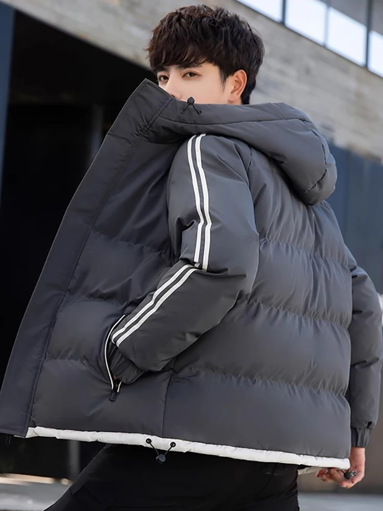 

Мужская зимняя куртка из хлопка с пуховым наполнителем, теплая, с капюшоном, стильная, премиум-класса, с защитой от холода, на молнии, длинная...