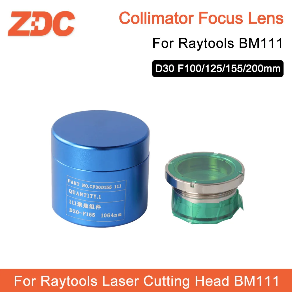 Raytools Bm111 04kw Colimação Lente de Focagem D30 F100 F125 F150 F155 F200 mm com Suporte de Lente para Cabeça Laser Bm111 Bm110