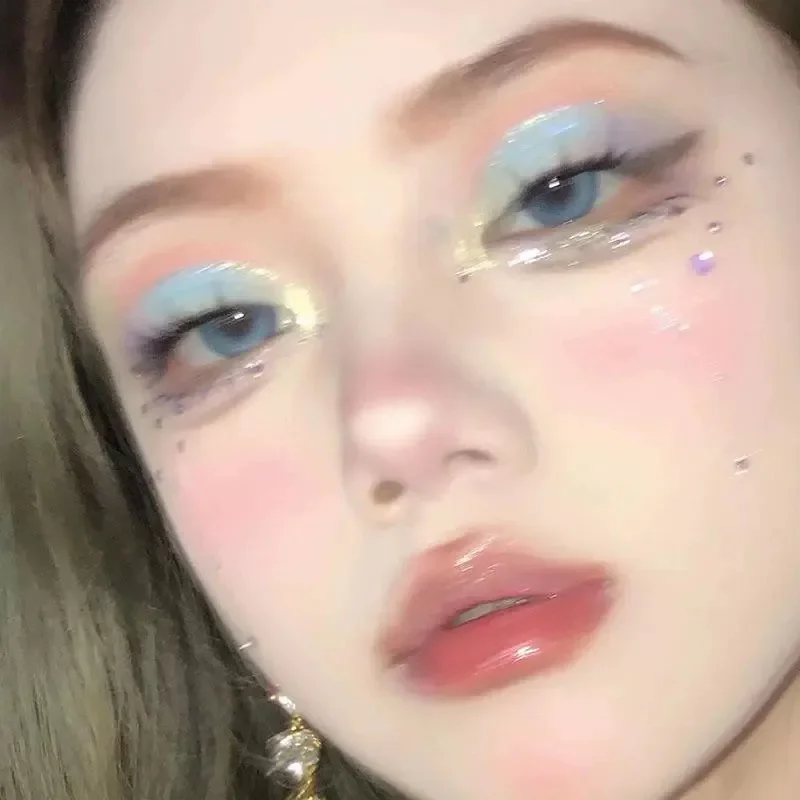 Paleta de sombras pérola verde 16 cores, à prova d'água, longa duração, diamante brilhante, cristal brilhante, maquiagem para cosplay, co: 02