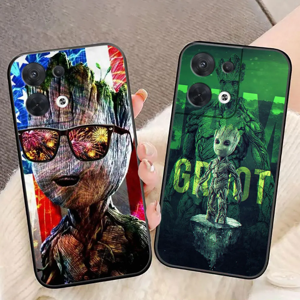 Marvel Groot The Avengers Cover Phone Case For OPPO RENO 11 11F 10 8T 8 7Z 7 6Z 6 5 5F 4 4F LITE PRO TPU Case Funda Coque Shell