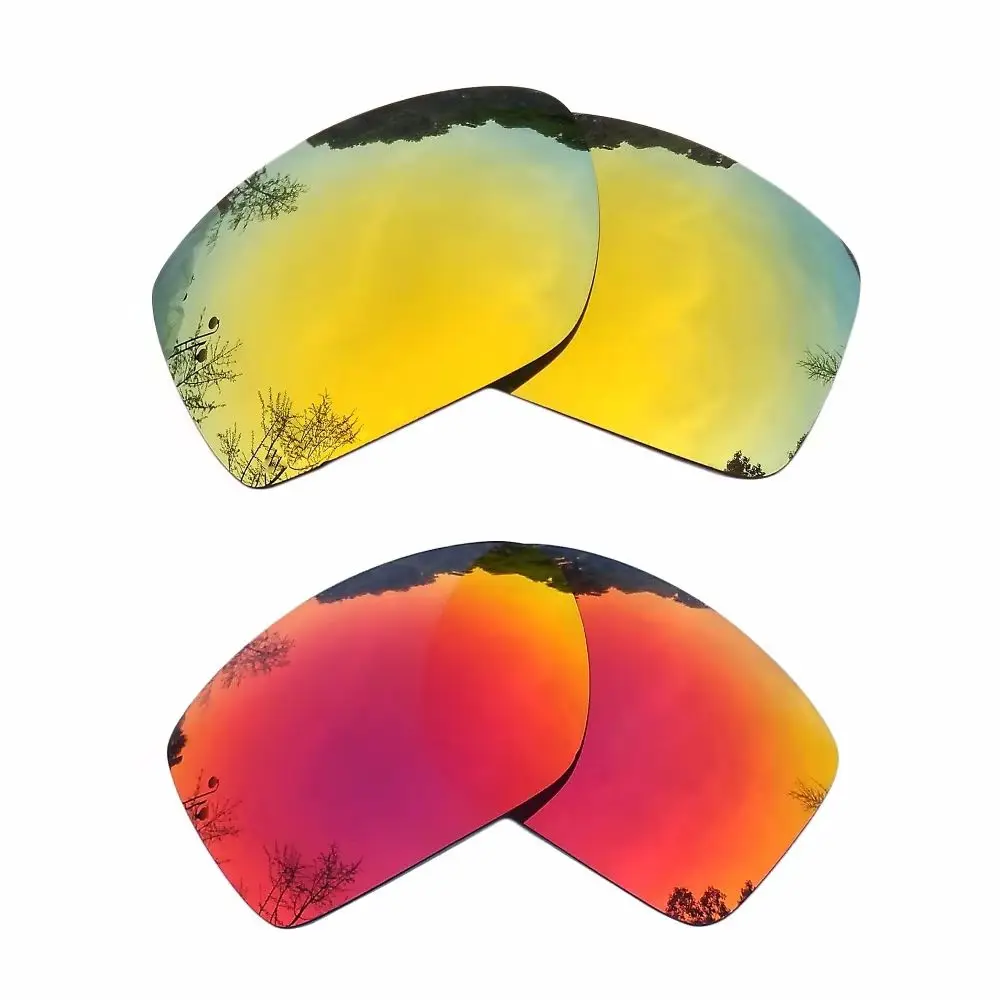 24K Gold & Midnight Sun Mirrored Polarized Replacement Lenses for Oakley Big Taco Frame 100% UVA & UVB