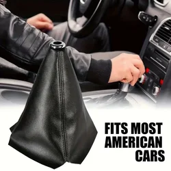 Car Accessories Universal PU Leather Car Gear Shift Collars Auto Manual Stick Shifter Knob Gear Shift Boot Handball Dust Cover