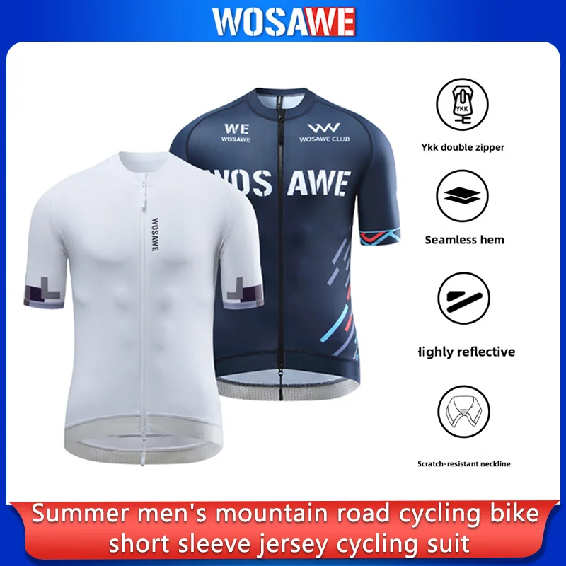 Летняя мужская велосипедная майка WOSAWE Pro Team, рубашка с коротким рукавом для MTB и шоссейных велосипедов, верхняя одежда для велоспорта, maillot ciclismo hombre