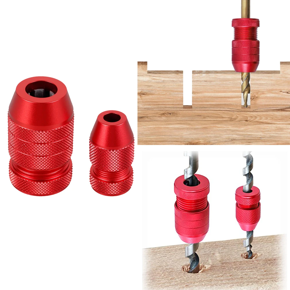 Drill Depth Stop for Drill Bits Adjustable Drill Stop Applicable Drill Size Range 5/64