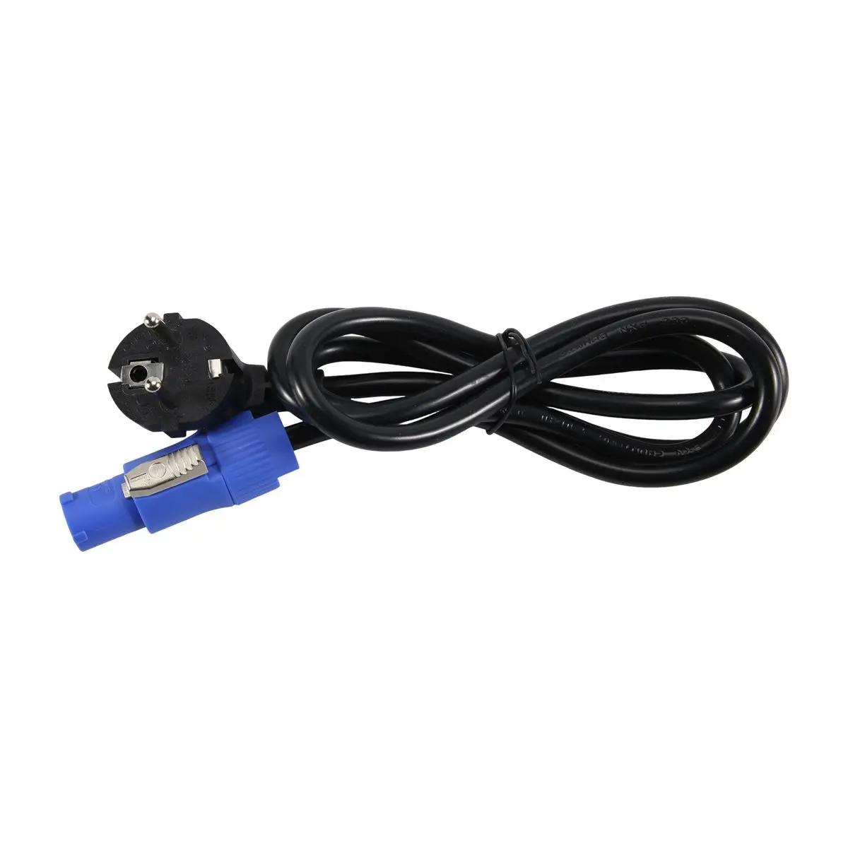 A40I Powercon Plug 1.5M Black Stage Light Power Cable, 3-Core DMX512 LED Event Lighting Cord Aviation Power Cord EU PLUG