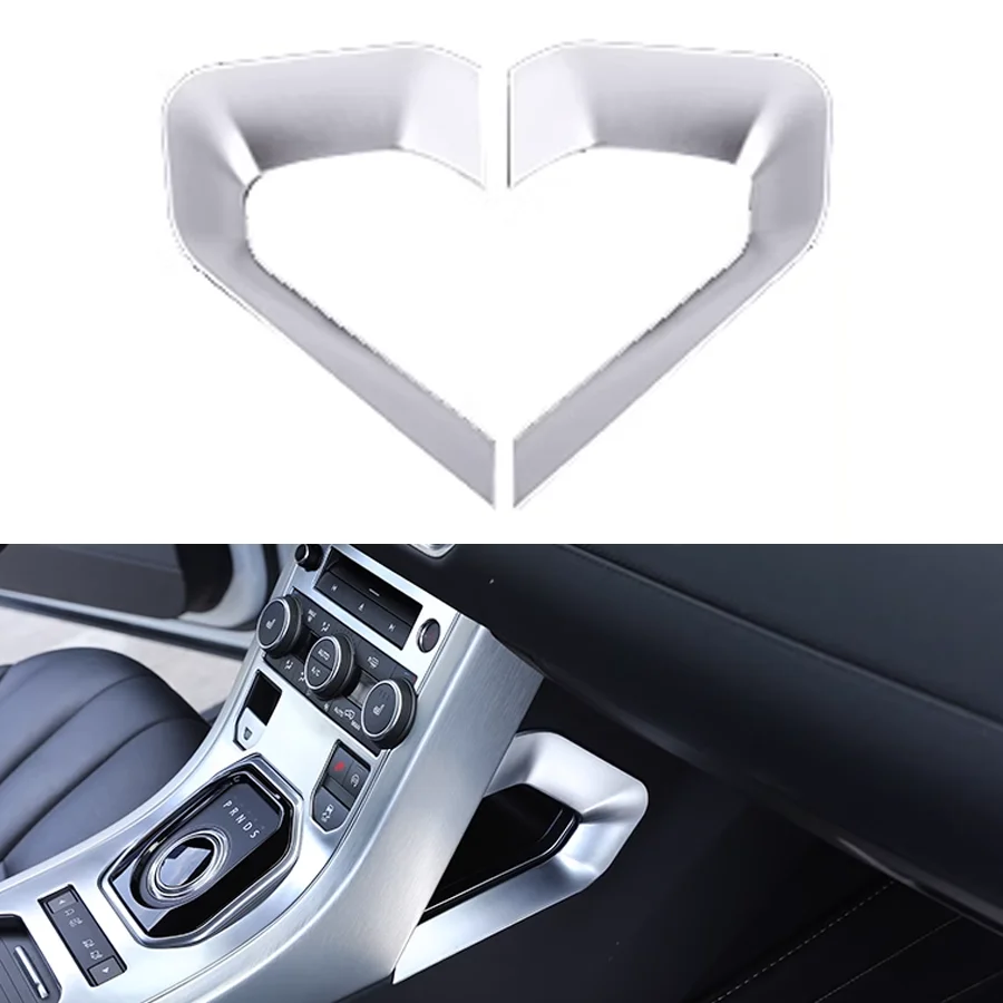 

Wooeight Car ABS Inner Center Console Side U Shape Frame Cover Decoration Trim For Land Rover Range Rover Evoque 2012-2018
