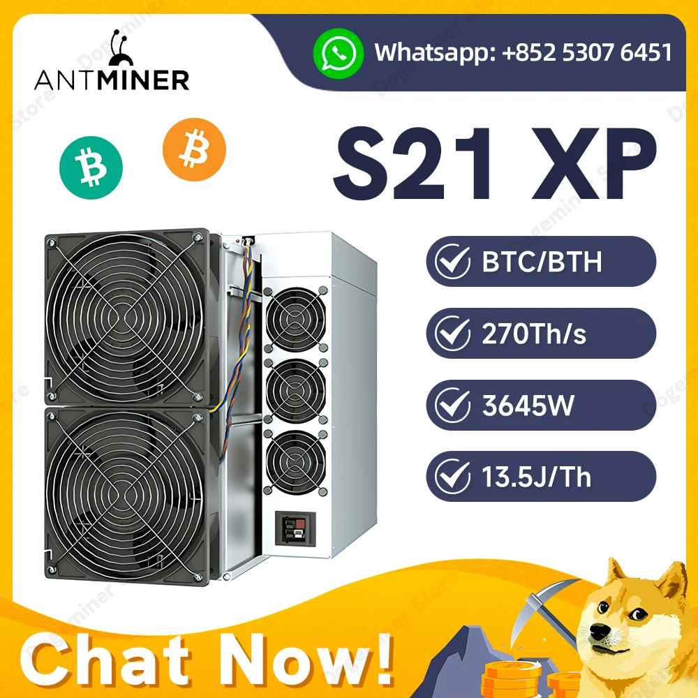 Bitmain Antminer S21 XP 270T 3645W Bitcoin Miner Bitmain S21XP 270T BTC Miner Crypto Mining Machine Than Antminer S21