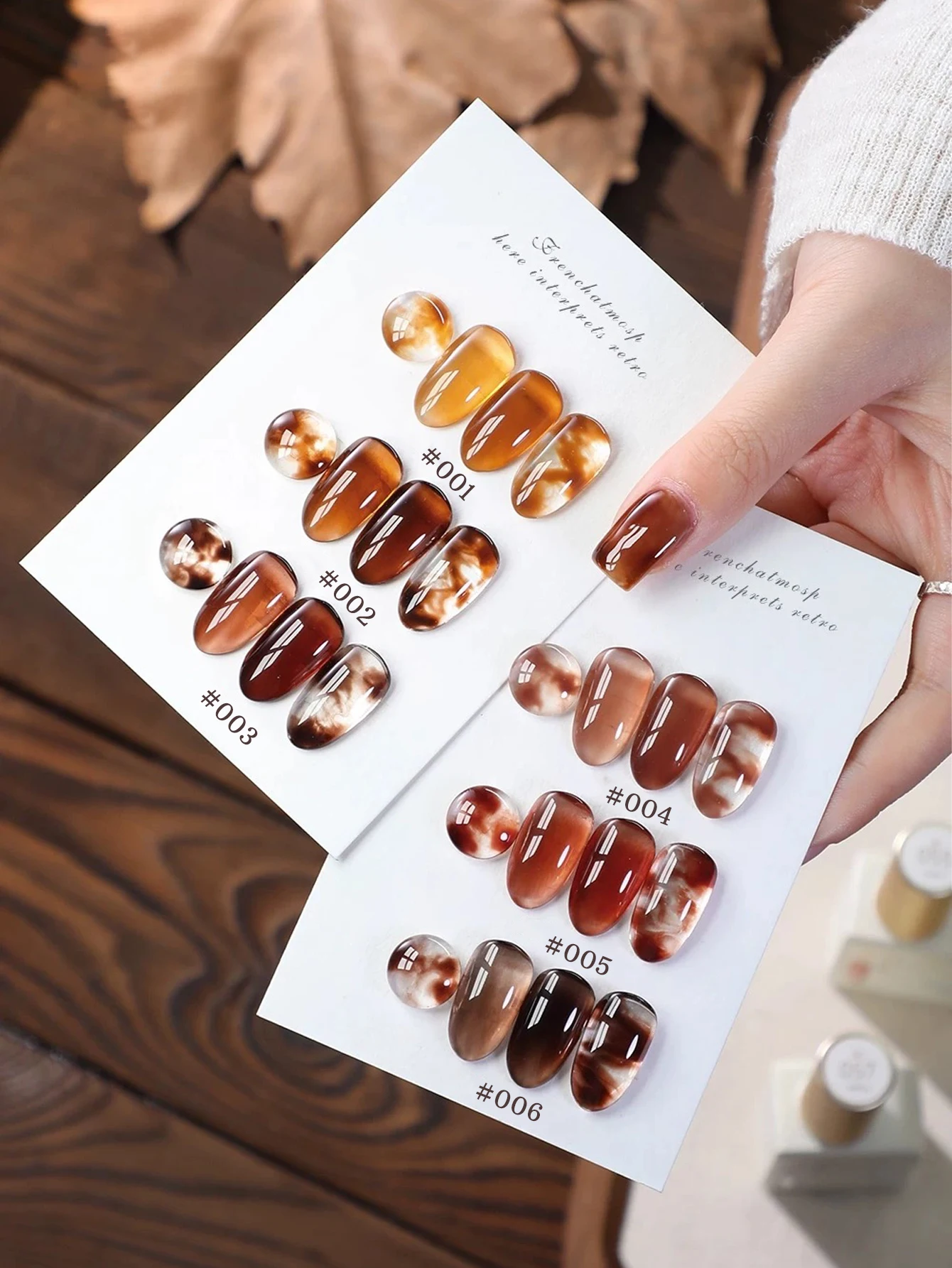 1/6PCS Bernstein Gel Nagellack Set, Herbst Beliebte Farbe Gel Lack Nagel Kit, Soak Off UV/LED Gel Polnisch, Für Home Salon Nail Art