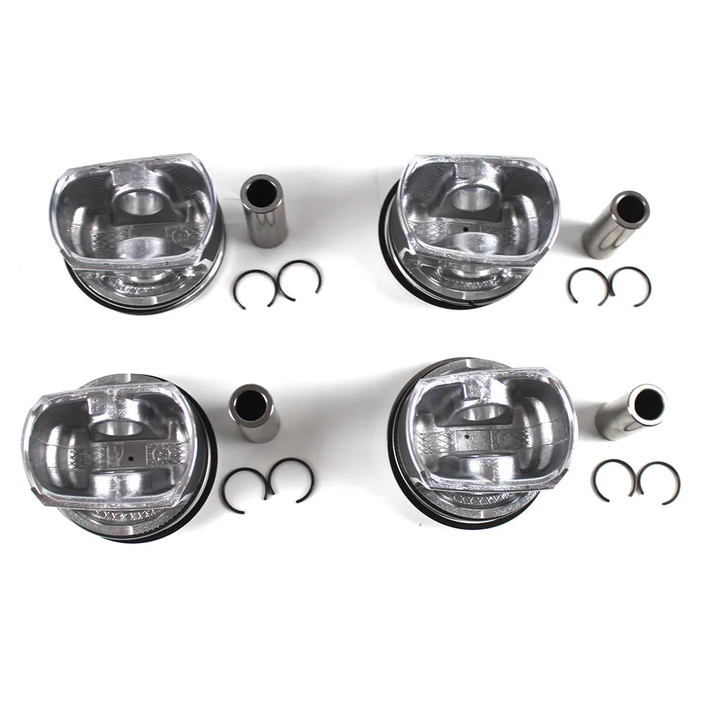 4pcs NEW Pistons & Ring Set 11257566019 for MINI R55-R61 N14 TURBO Cooper Countryman 06-16 Engine Auto Replaces Accessories