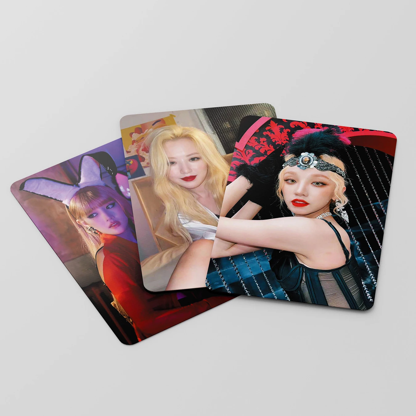 55 Stks/set Kpop Gidle Ansichtkaarten Ik Voel Koningin Lomo Kaarten (G)I-DLE Album Meisjes Ik Brand Fotokaart Ansichtkaart Fans Cadeau 2023