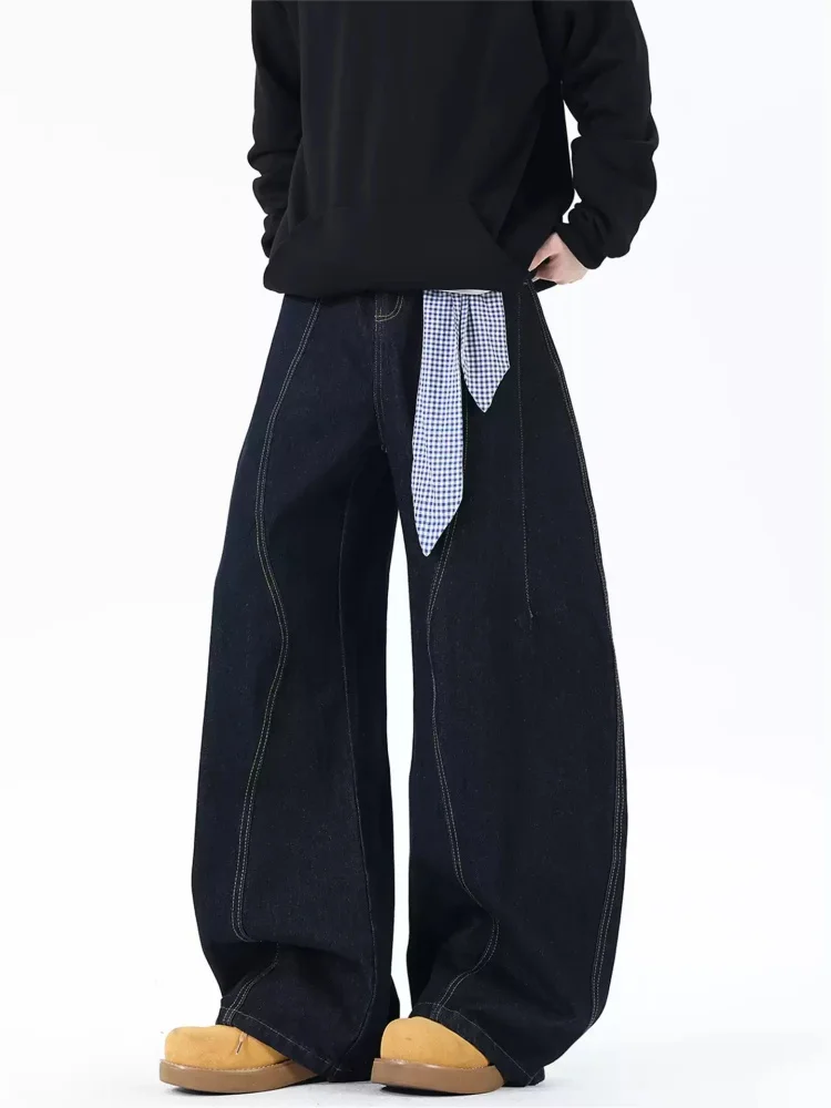 Spring Women's Blue Baggy Y2k Jeans Vintage Cowboy Pants Oversize Denim Trousers Aesthetic Trashy Japanese 2000s Style Clothes