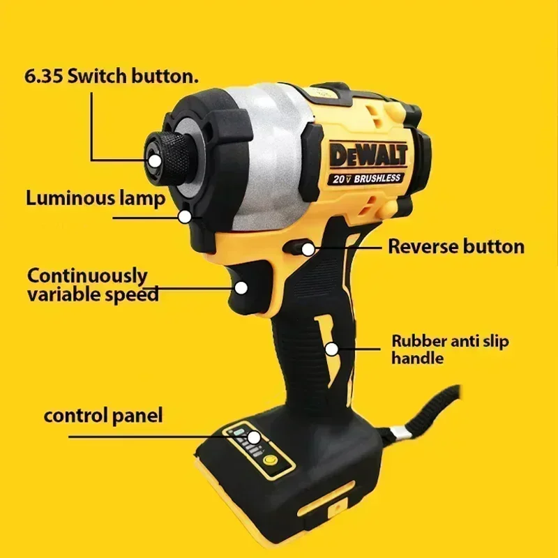 

DEWALT DCF850 20V Cordless Electric Screwdriver Brushless Motor Rechargable Drill Driver Electric Impact Wrench Large Torque
