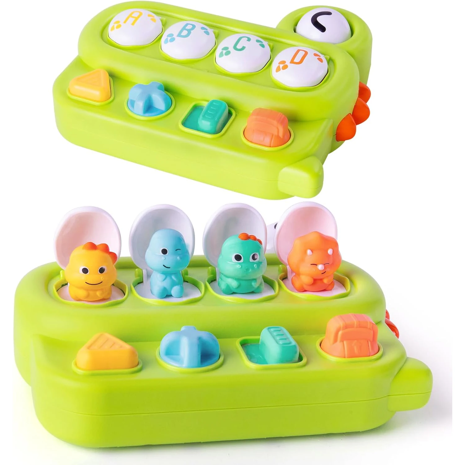 

Children's Dinosaur Hide and Seek Pop up Switch Box Causal Relationship Early Education Puzzle Thinking Training Toy