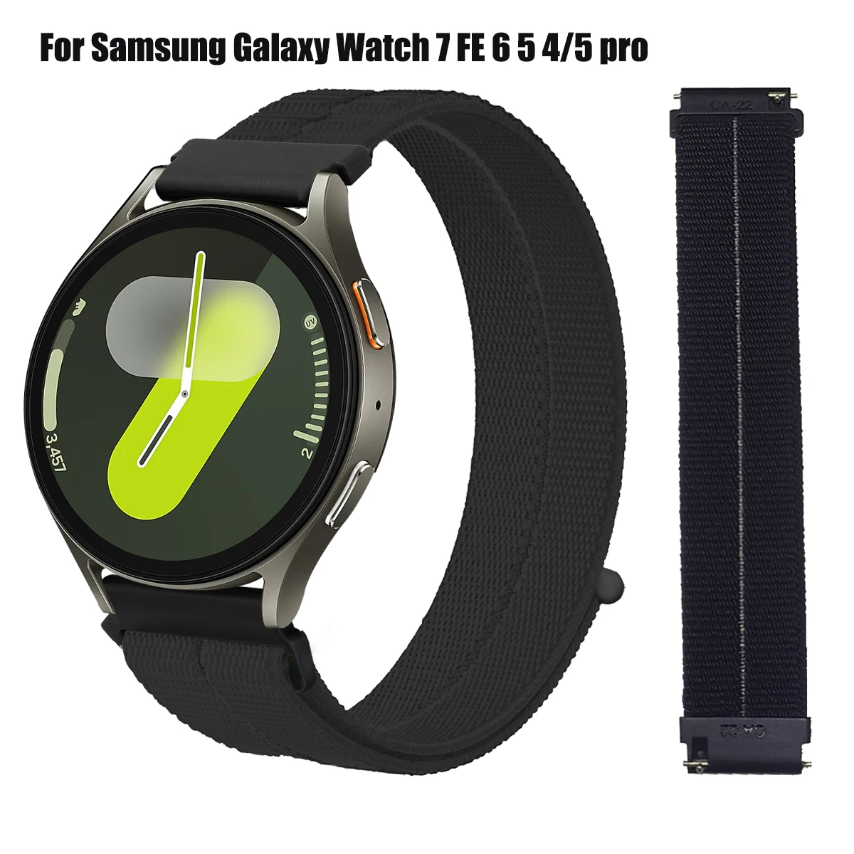20mm 22mm Nylon-Schlaufenarmband für Samsung Galaxy Watch 7 FE 6 5 4 40mm 44mm/5 Pro/Classic/Gear S3 Armband für Amazfit Bip Max