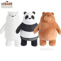 24cm Standing We Bare Bears Cartoon Plush Toys Grizzly Panda Icebear Soft Stuffed Dolls Plushies Figures Gifts