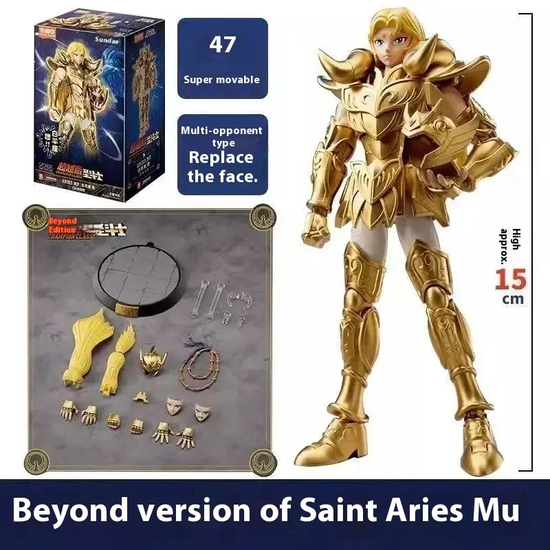 Blokees Saint Seiya 챔피언 클래스 Aries Mu 애니메이션 피규어 Masami Kurumada 액션 피규어 Decortions 어린이 생일 선물 장난감 모델
