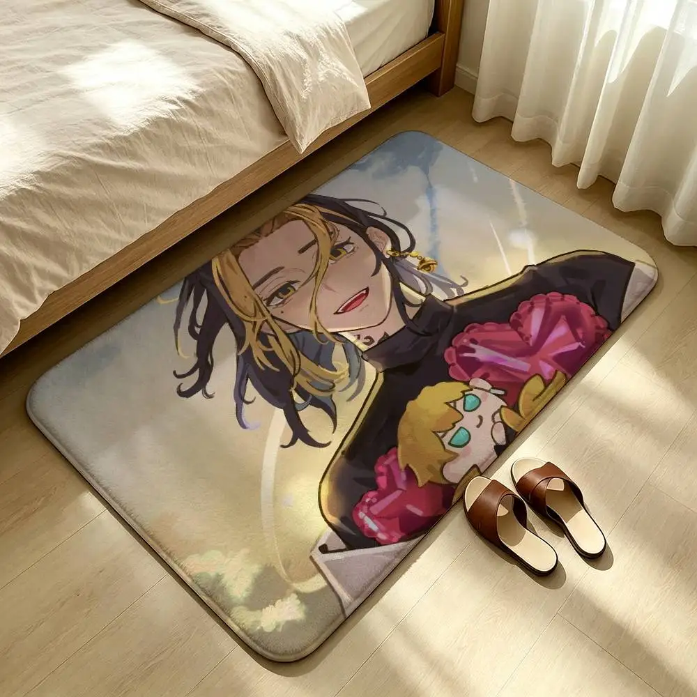 TokyoR-Revengers Kazutora Hanemiya Shower Room Absorbent Small Floor Mat Soft Comfortable Decorative Foot Mat