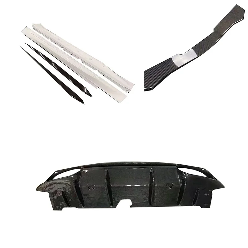 Carbon Fiber Front Lip Side Skirt Rear Diffuser  Body Kit for Alfa Romeo Giulia