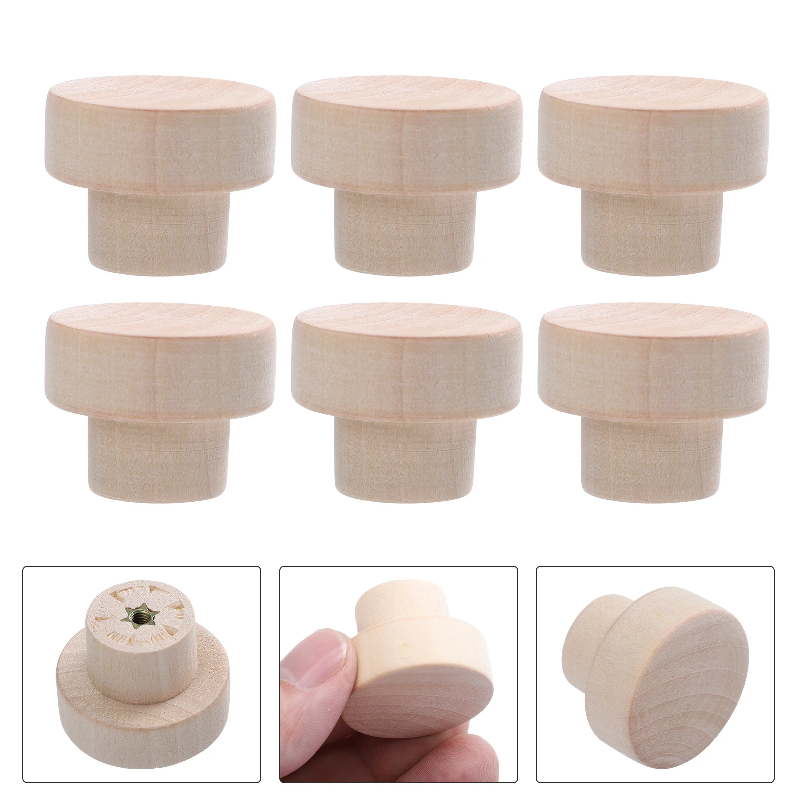 

16Pcs Fine Craftsmanship Wooden Drawer Pulls Furniture Handles Knobs Closet Decor