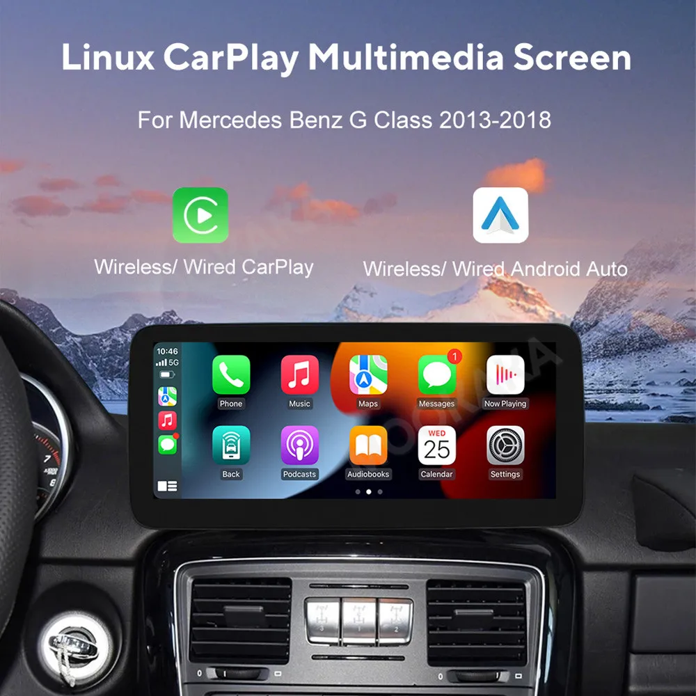 Wireless Carplay Android Auto For Mercedes Benz G Class GT 2013 - 2018 Linux System Car Multimedia Player DSP WIFi Touch Screen