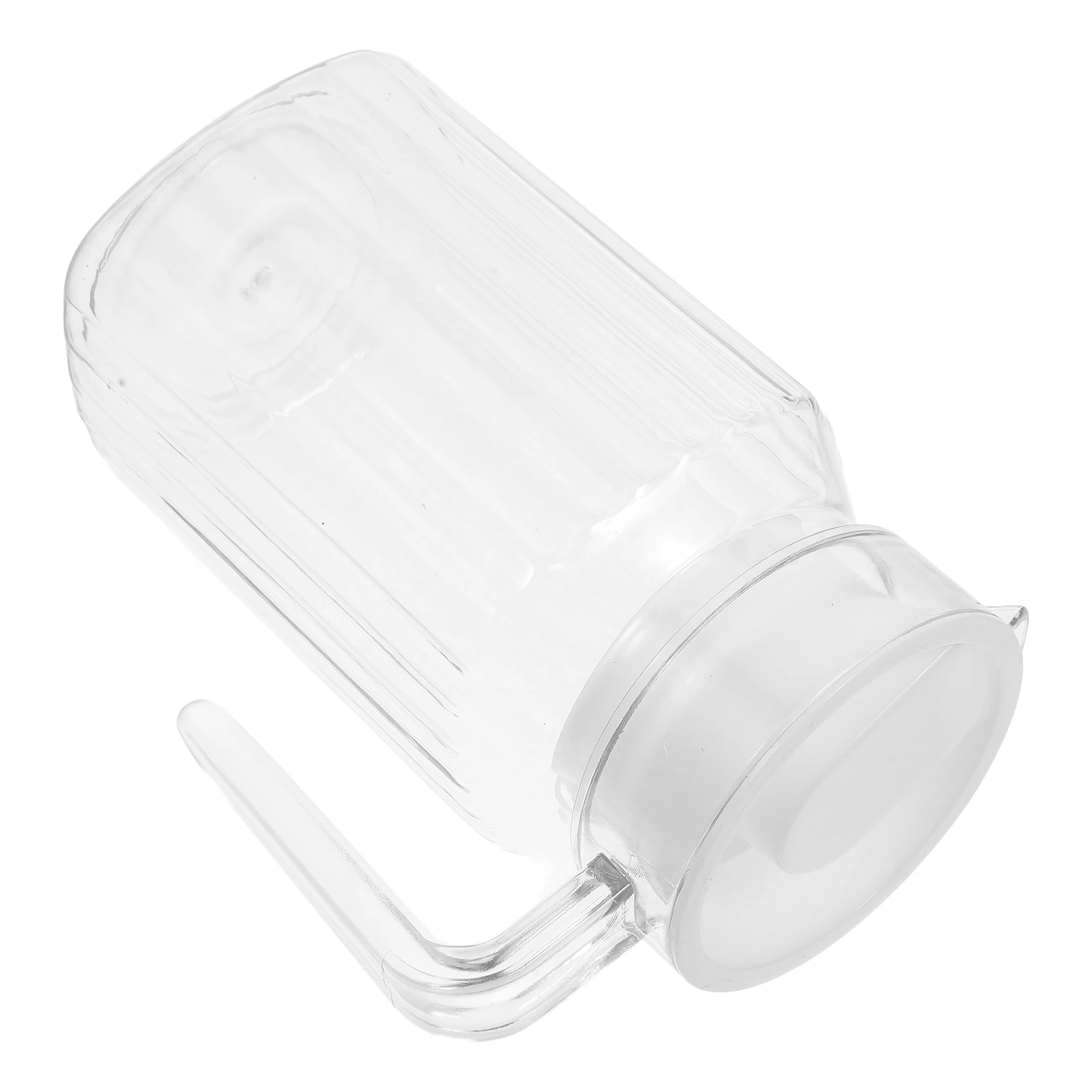 

500ml Plastic Pitcher Clear Juice Bottle with Lid for Home Bar Mini Fridge Bedside Cold Drink Container Striped
