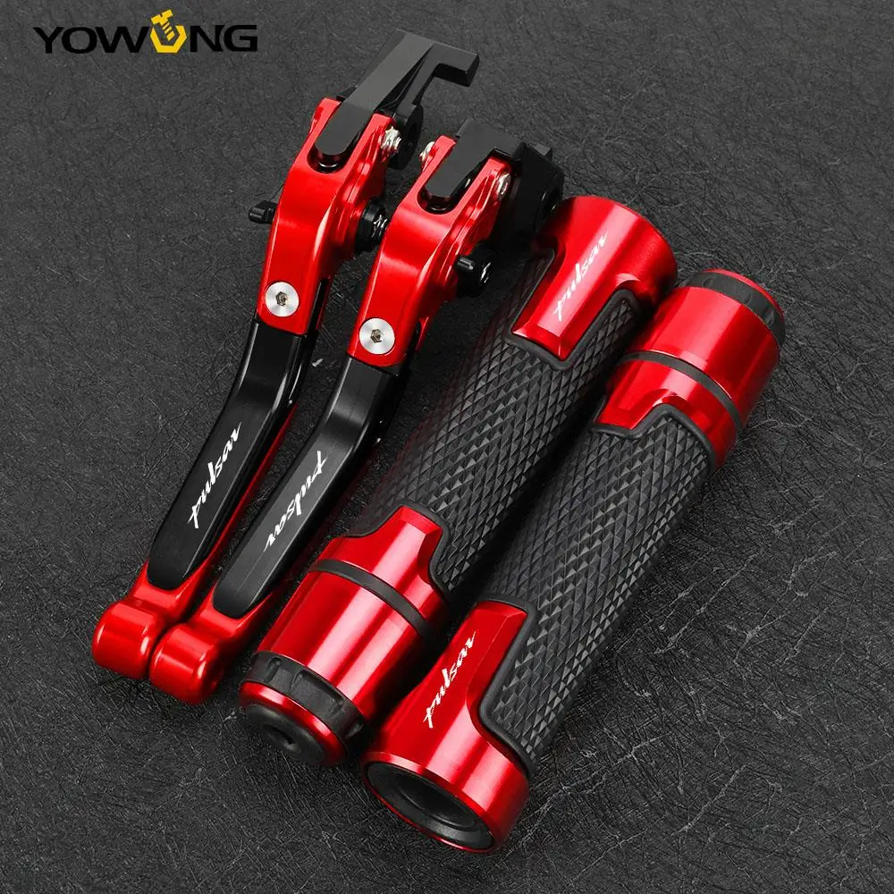 For Bajaj Pulsar 200 NS/AS/RS/Dominar 400 Motorcycle Accessories Aluminum Folding Brake Clutch Levers Handlebar Handle Grips End