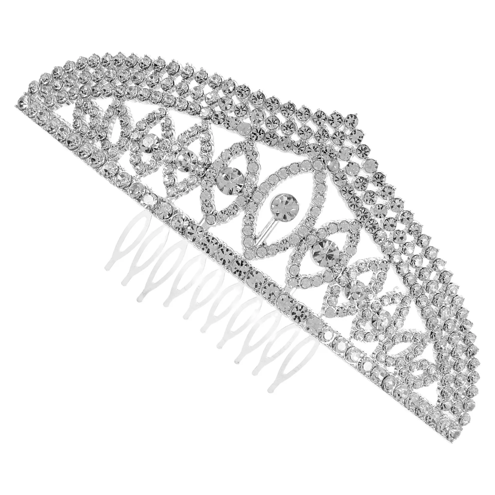 Crystal Crown Bridal Tiara Alloy Hair Comb Princess Wedding Birthday Party Headband Bridal Hairpiece Sparkly Crystal Hair
