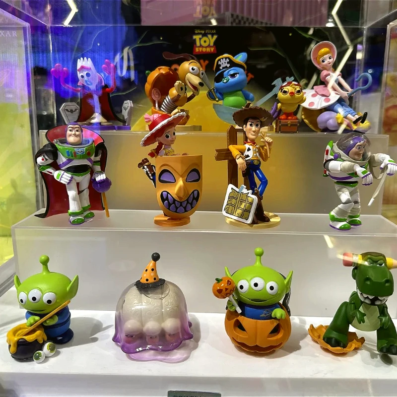 Pixar susto noite série figuras caixa cega brinquedos surpresa para o dia das bruxas presente do dia de natal caixa mistério ornamento buzz woody